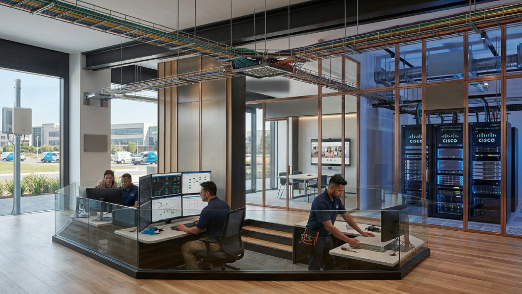 Proyecto por INCONTROL - Constructora Comercial e Industrial - Instalaciones especiales_electricas-ciscos